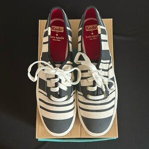 Kate Spade black & white sneakers, matching purse, never worn/used